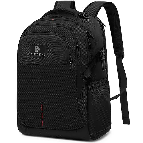 Diffosine Laptop Backpack 15.6 Inch Travel Backpacks Extra Large TSA Friendly College Business Gaming Computer Anti Theft Backpack Durable Hiking Work Daypack for Men Women(15.6 Inch, Black)