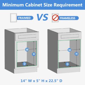 LOVMOR Pull Out Cabinet Organizer 13½”W x 21”D, Cabinet Pull Out Shelves with Soft Close, Pull Out Cabinet Shelf, Cabinet Drawers Slide Out for Kitchen Base Cabinet