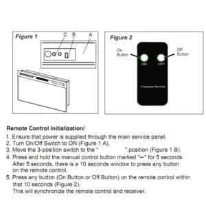 Replacement for Dimplex Fireplace Heater Remote Control 3000370900RP BLF34 BLF50 BLF74