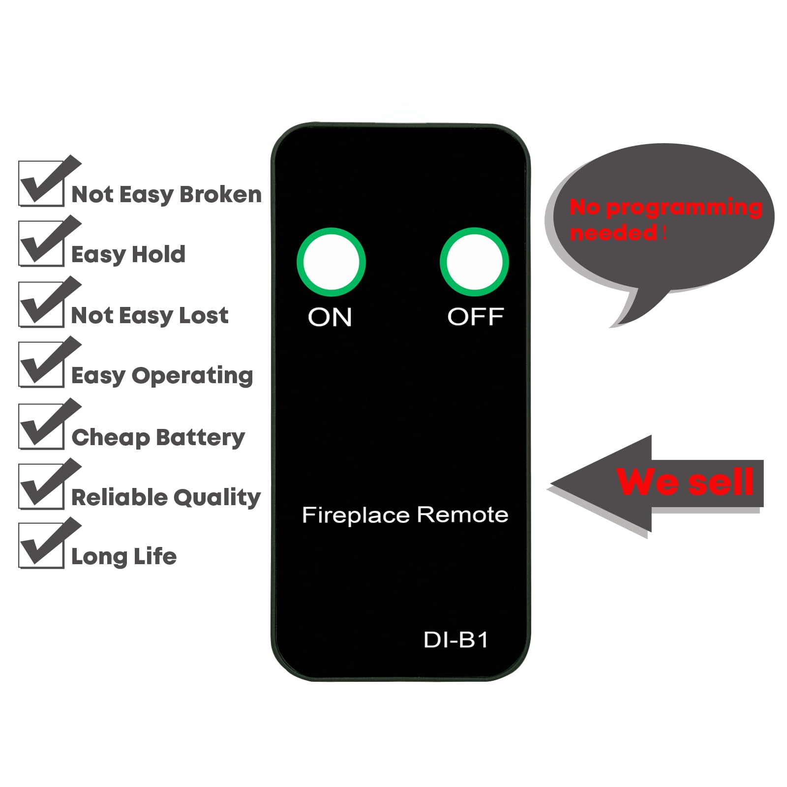 Replacement for Dimplex Fireplace Heater Remote Control 3000370900RP BLF34 BLF50 BLF74