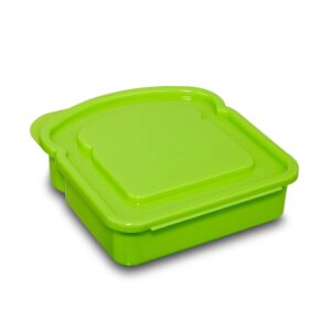 Kitchen & Cabana I 4 Pack I Small Size Sandwich Containers I Fun and Easy to Open for all Size Hands (4 Pack - Orange/Green/Blue/Purple)