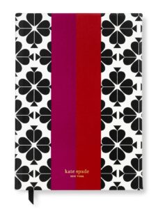 kate spade new york undated daily planner, large journal planner, to do list notebook, hardcover personal organizer, spade flower stripe