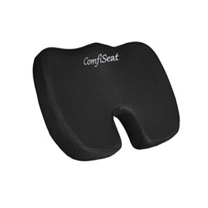 comfiseat seat cushion, ergonomic design with cooling gel and memory foam for office/home, car and wheel chair seats