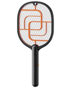 gaiatop electric fly swatter, 3000v battery powered handheld fly zapper, 3-layer protection grid bug zapper racket for home bedroom kitchen office backyard patio indoor outdoor