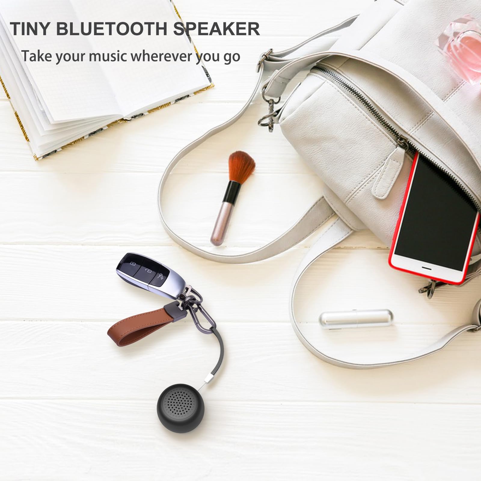 LEICEX Mini Speaker, Small Tiny Portable Bluetooth 5.0 Speakers Perfect for Outdoor Indoor(Black)