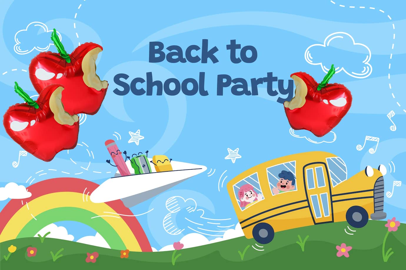 Apple balloons welcome back to school party decoration balloons red mylar apple balloon for the first day of school decoration