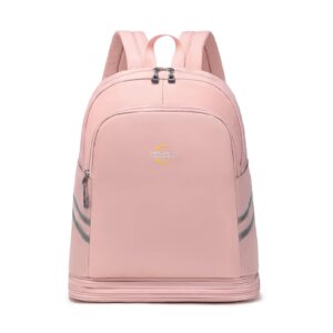 SHOULDCAT Gym Backpack for Women with Shoe Compartment & Wet Pocket & Lunch Compartment, Waterproof Gym Bag Laptop Purses(Geen)