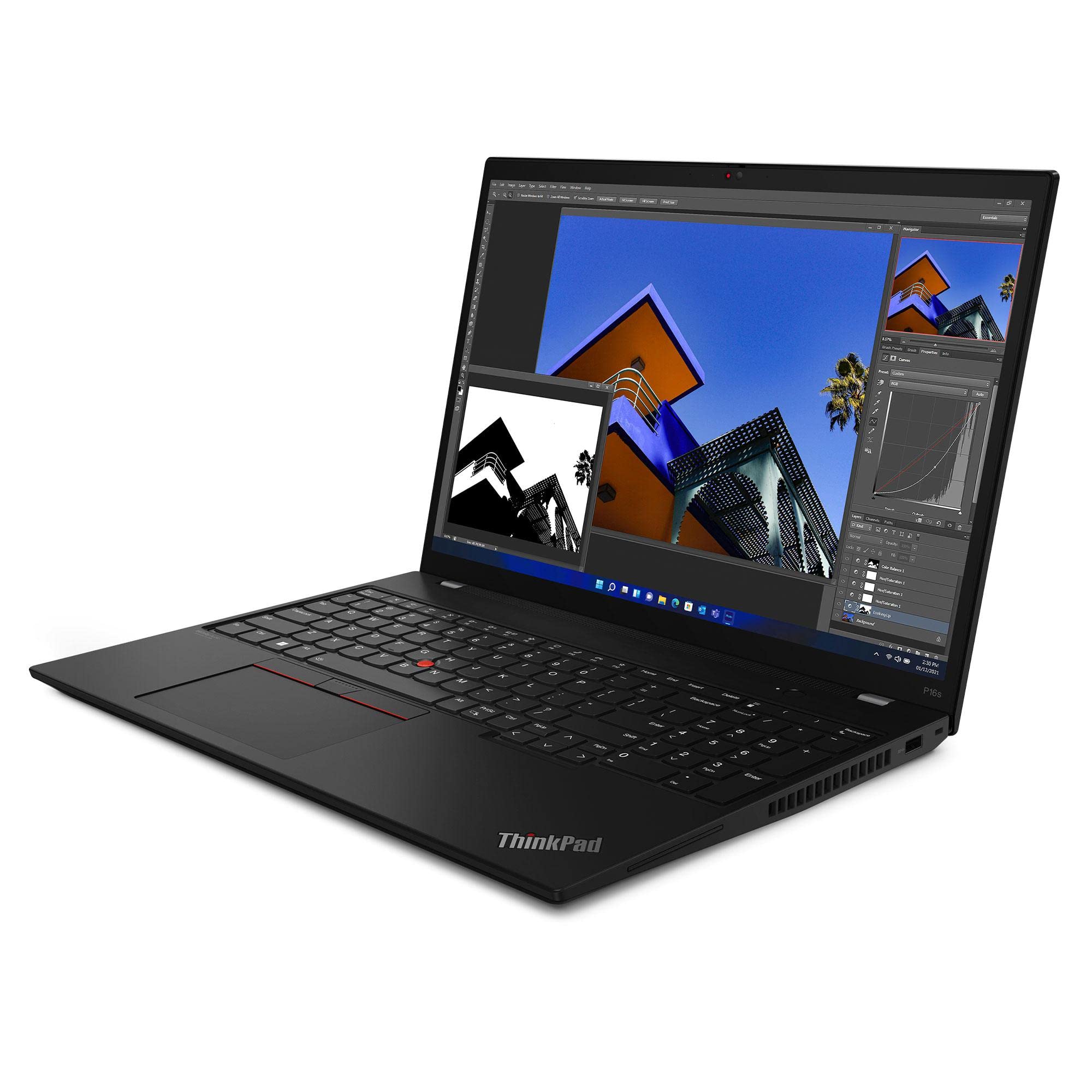 Lenovo Latest ThinkPad P16s Mobile Workstation | 16" WUXGA IPS Display | Intel 12-Core i7-1260P | NVIDIA T550 4GB DDR6 | 40GB DDR4 1TB SSD | WiFi 6E | Thunderbolt4 | Backlit KB | FPR | Windows 10 Pro