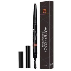 Antique Beauty Waterproof Eyebrow Pencil, Dual-Headed Eyebrow Pencil, Perfect for Professional & Beginner Use-Light Brown