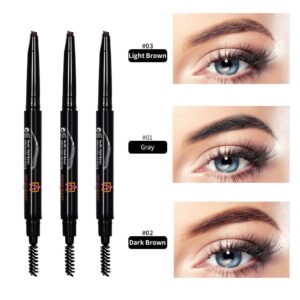 Antique Beauty Waterproof Eyebrow Pencil, Dual-Headed Eyebrow Pencil, Perfect for Professional & Beginner Use-Light Brown