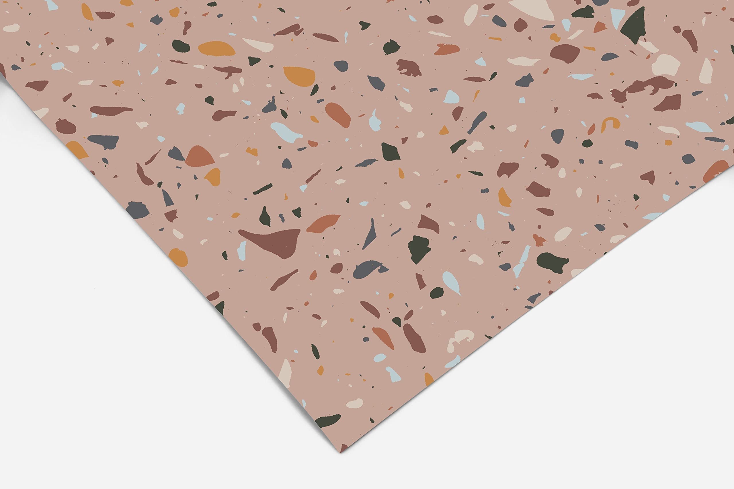 Terrazzo Contact Paper | Shelf Liner | Drawer Liner | Peel and Stick Paper 114 12in x 48in (4ft)