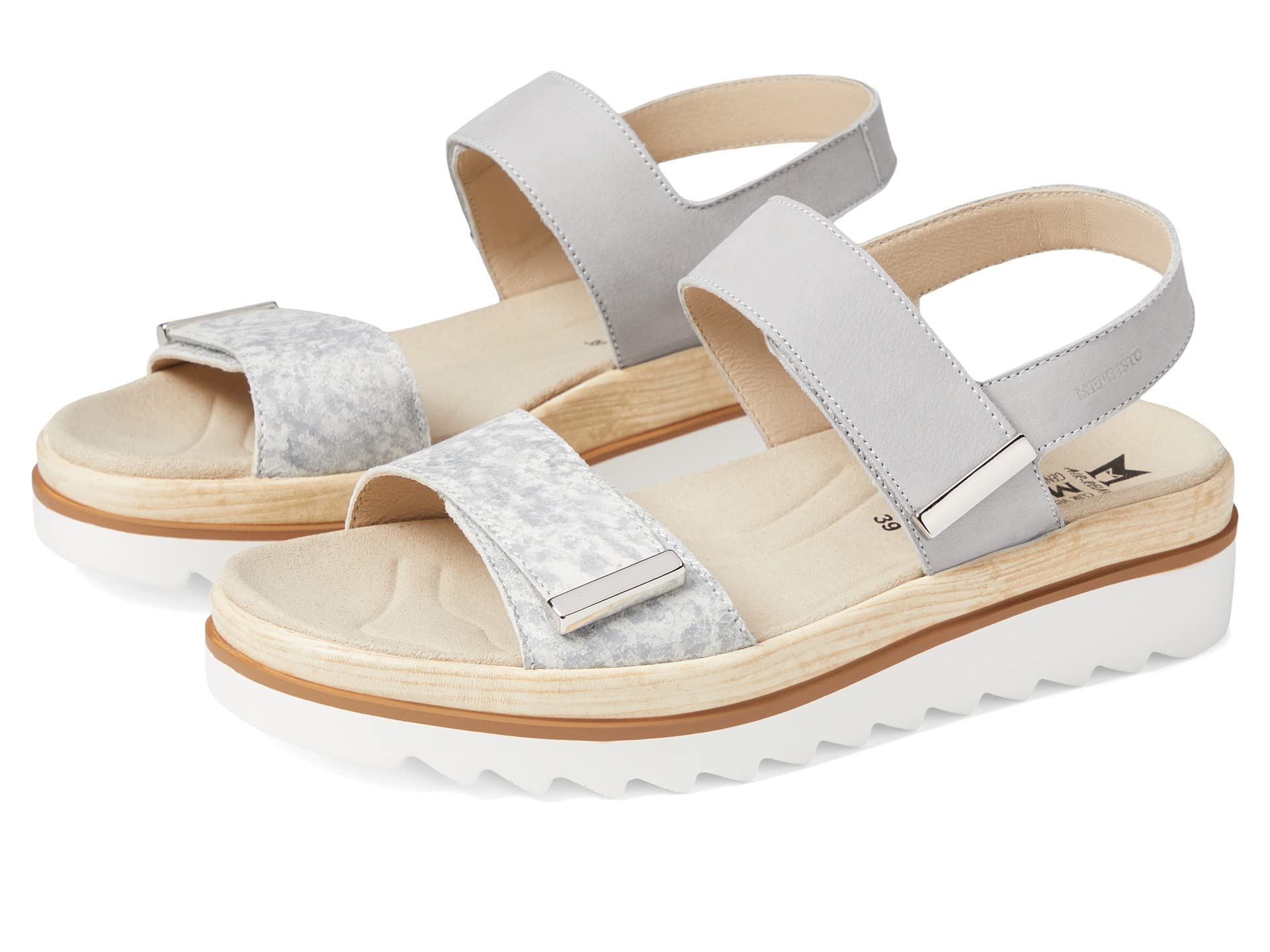 Mephisto Women's Dominica Sandal, Light Grey Soleo, 8