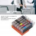 5 Color Printing Ink Cartridge Large Capacity Ink Cartridge for Office Printing Photos, Test Papers, Documents