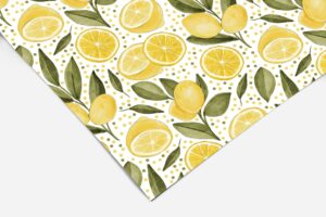 kitchen lemon contact paper | shelf liner | drawer liner | peel and stick paper 409 18in x 72in (6ft)
