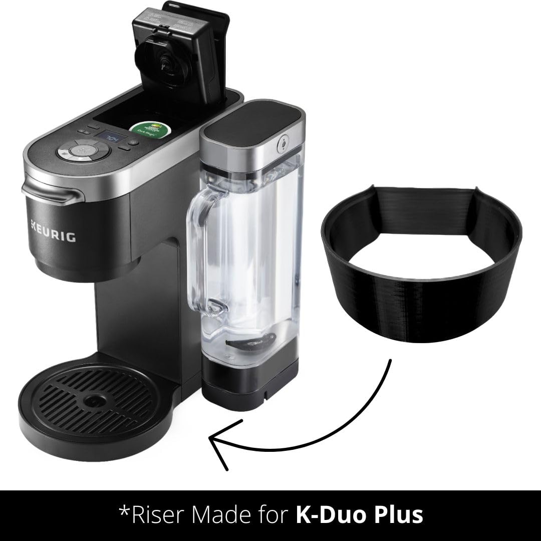 Drip Tray Mug/Cup Riser Made for The Keurig to Reduce Splashes - Riser Only (K-Duo Plus 2.5 inches Tall, Black)