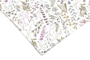 watercolor floral contact paper | shelf liner | drawer liner | peel and stick paper 680 12in x 96in (8ft)