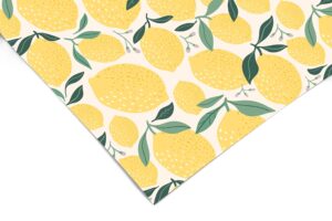 lemons decor floral contact paper | peel and stick paper | shelf liner | drawer liner 1126 12in x 24in (2ft)