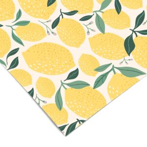 Lemons Decor Floral Contact Paper | Peel And Stick Paper | Shelf Liner | Drawer Liner 1126 12in x 24in (2ft)