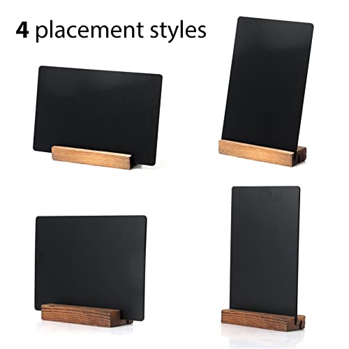 NEWNEWSHOW 3Pack 5.1x7.9 in Chalkboard Sign Double Sided with Wood Base Chalkboard Signs Erasable Message Board Sign with Wood Base for Shop Wedding Kitchen Home Party Decoration