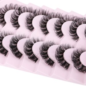 Natural Cluster Lashes Extensions Wispy Natural Look False Eyelashes Individual Lashes 3D Strips Eyelash Extensions DIY Lashes 7 Pairs Multipack