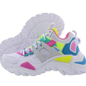 Fila Cage Mid Mixed Media Womens Shoes Size 10, Color: White/Multi