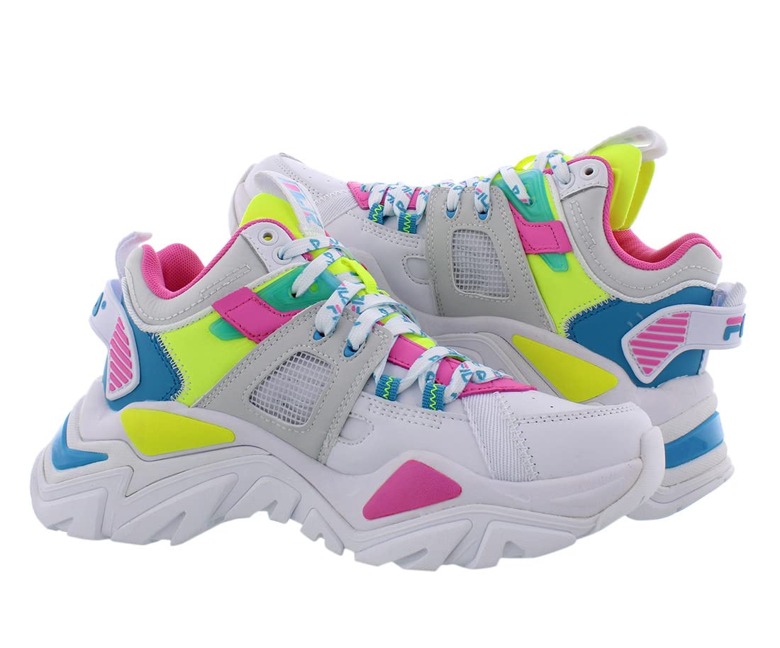 Fila Cage Mid Mixed Media Womens Shoes Size 10, Color: White/Multi