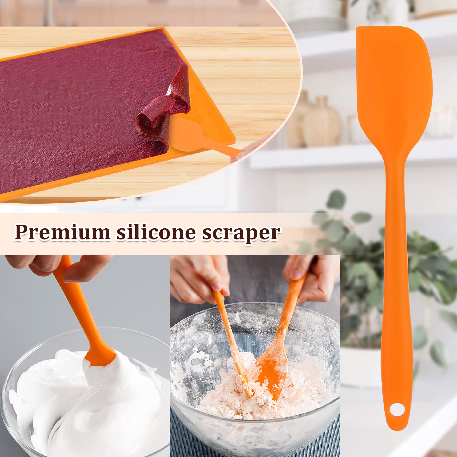 6PCS Silicone Dehydrator Sheets with Edg Non Stick Fruit Leather Trays for Dehydrator Reusable Silicone Dehydrator Tray Liners with Silicone Scraper for Food Vegetables Meat Liqui