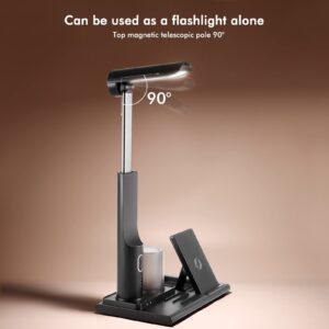 S SUNSBELL Led Desk Lamp, Wireless Charger 15W, Desk Lamp with USB Charging Port, 3 Lighting Modes 5W Desk Lamps for Home Office, Dorm Room Essentials Office Accessories, College Student Gifts