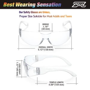 28 Pack Safety Glasses Crystal Clear (Bulk Pack of 24+4) Unisex Anti-Scratch Protective Goggles Impact Resistant Lens Eyewear with ANSI Z87.1 Certified for Construction, Shooting and Laboratory