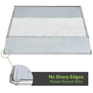 Wenses Metal Dirt Sifter, 11 x 9 Inch, Galvanized Steel with 1/4" Wire Mesh, Includes Work Gloves