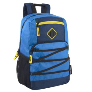 Trail maker Laptop Backpack Bulk Wholesale 24 Pc Case of 19 Inch Bulk Backpacks with Bungee Cord and Padded Straps (Male Color Pack)