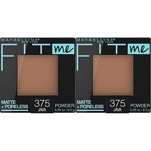 maybelline fit me matte + poreless pressed face powder makeup, java, 1 count (pack of 2)
