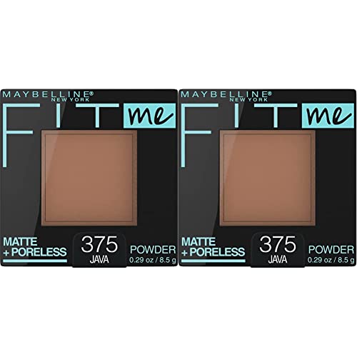 Maybelline Fit Me Matte + Poreless Pressed Face Powder Makeup, Java, 1 Count (Pack of 2)