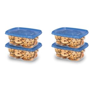 ziploc food storage meal prep containers reusable for kitchen organization, smart snap technology, dishwasher safe, deep rectangle, 2 count (pack of 2)
