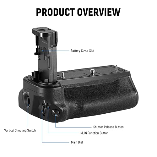 NEEWER Vertical 2.4G Battery Grip Replacement for BG-R10 with 2.4G Remote Control, Compatible with Canon EOS R5 R5C R6 R6 Mark II Mirrorless Cameras Using LP-E6/LP-E6N/LP-E6NH Batteries (BG-R10RC-L)