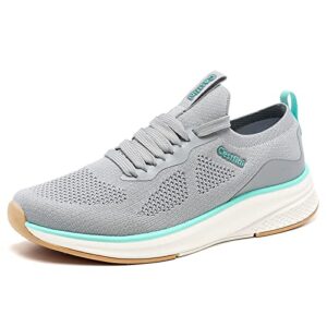 Cestfini Grey Slip on Tennis Shoes Lightweight Womens Walking Shoes Comfort Casual Sneakers for Gym Workout Nurse Running Grey 7