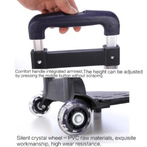 Backpack Trolley 2 Wheels Rolling Luggage Carts Foldable Trolley Cart Aluminium Alloy Hand Cart for School Bags Pet Bag