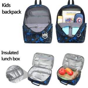 Bluboon Preschool Backpack Kids Boy Kindergarten Backpack With Lunch Box School Book Bags for Elementary Primary Schooler