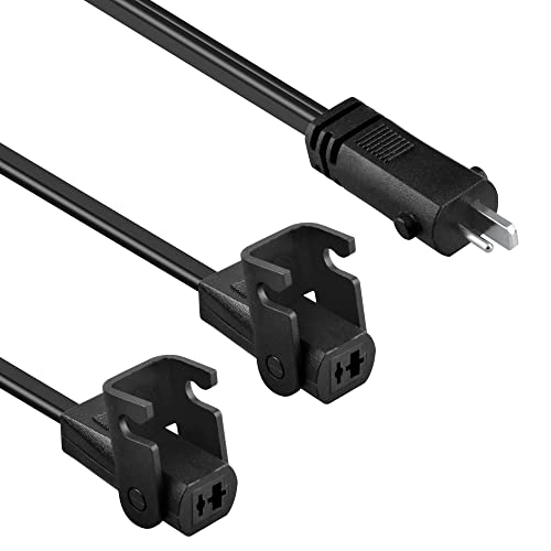 PBJYXSPED 6.6FT 47 Inches 2 Pin Splitter Lead Y Power Cable 2 Motors to 1 Power Supply Compatible with Electric Recliner and Lift Chairs