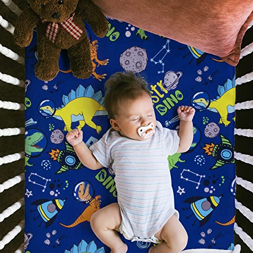 GOPHRALOVE Crib Sheets for Boys 2 Pack Stretchy Baby Fitted Crib Sheets for Standard Crib Super Soft Crib Mattress Fitted Sheet Dinosaur…