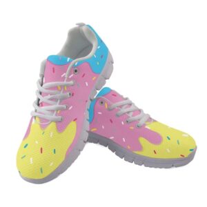 cute cream women running shoes walking sports athletic tennis sneakers for girls white sole