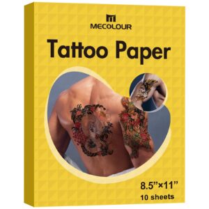printable temporary tattoo paper for inkjet printer - 8.5"x11", 10 sheets - diy personalized image transfer sheet for skin