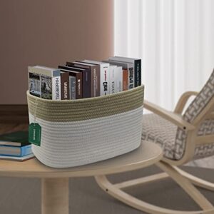 Liseternal Cotton Rope Woven Basket - Versatile Storage Solution for Home Organization - 20L Capacity