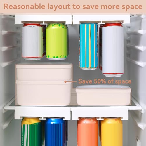 Fridge Soda Can Organizer, Soda Can Organizer for Refrigerator Pull out Fridge Drink Can Holder Drawer Organizer Hanging Can Drink Holder