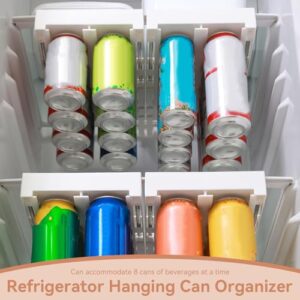 Fridge Soda Can Organizer, Soda Can Organizer for Refrigerator Pull out Fridge Drink Can Holder Drawer Organizer Hanging Can Drink Holder