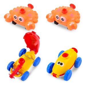 BAKAM Power Balloon Car Toy for Kids, Balloon Launcher Car Toy Set for Kids Science Toy, Inflatable STEM Balloon Pump Cars Racer Kit for Boys Girls (Frog)