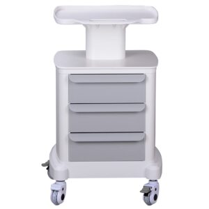 professional-grade 3-drawer utility cart on wheels - trolley cart w/ 3 drawers & utility desk - mobile storage cart, cavitation machine, salon supplies - max 50kg/110lb load…