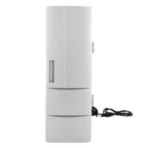 jeanoko mini refrigerator, refrigerator usb frideg freezer builtin led lights compact useful for traveling