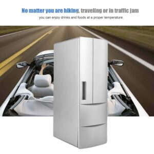 Jeanoko Mini Refrigerator, Refrigerator USB Frideg Freezer Builtin LED Lights Compact Useful for Traveling