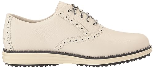 Cole Haan Women's Originalgrand Shortwing Golf Sneaker, Ivory/Black/Ivory, 8.5